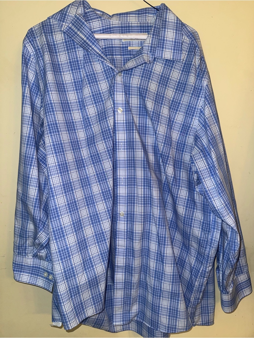 Michael Kors Blue Plaid Men's Button-Up Shirt